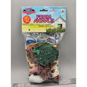 NOS Vintage 1990's Imperial Farm Animals Toy Set 21 Pieces